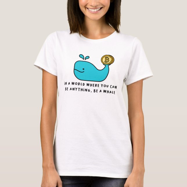 Camiseta Design de Cartoon Crypto Investor Bítalo Whale Fun (Frente)