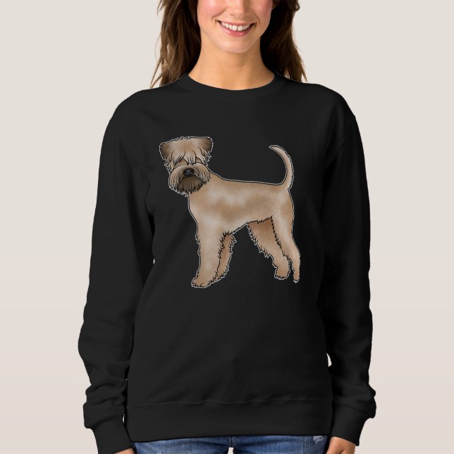 Camiseta Design de Cartoon de Cão Terrier, com revestimento (Frente)