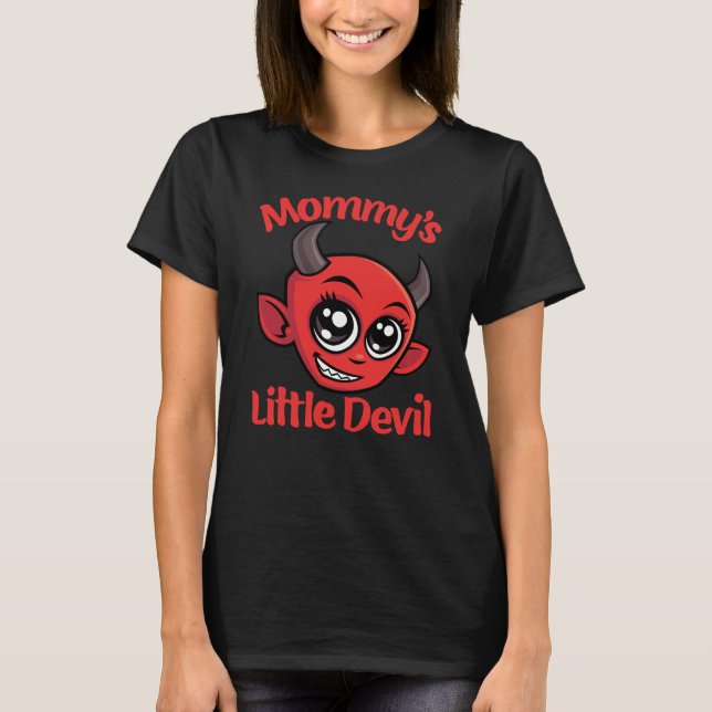 Camiseta Design de Cartoon Mamãe do Diabo (Frente)
