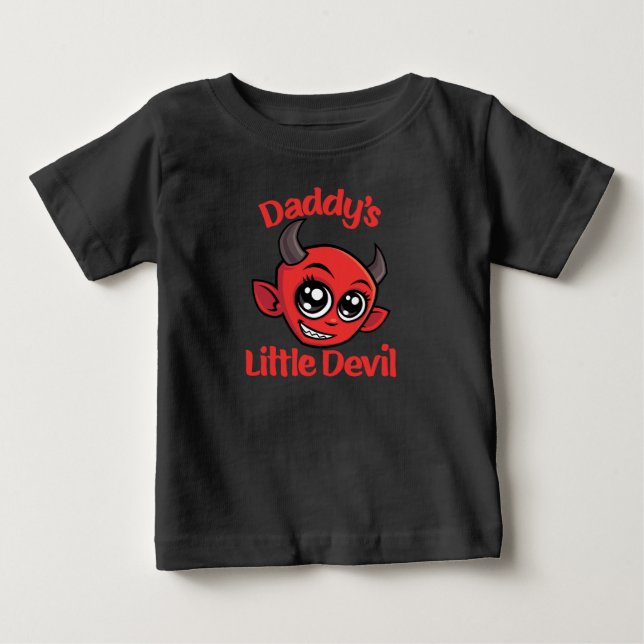 Camiseta Design de Cartoon Pai do Diabo (Frente)