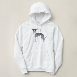 Camiseta Design de Cartoons De Greyhound Azul E Branco Ital