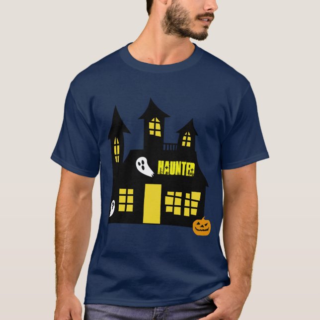 Camiseta design de casa assombrada (Frente)