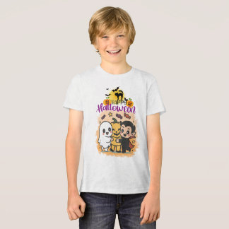 Camiseta Design de Casa Assombrada Pôr do Sol Roxo Feliz Ha