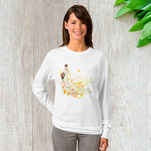 Camiseta Design de Casamento Romântico da Noiva Floral Eleg