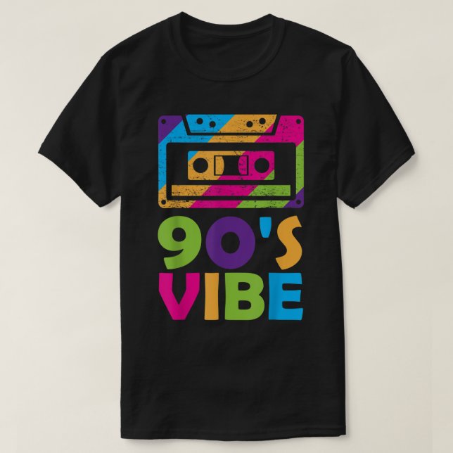 Camiseta Design de Cassete com Vibe Retro dos Anos 90 (Frente do Design)