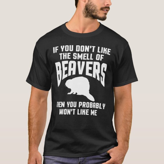 Camiseta Design de castor surpreendente Roupa (Frente)