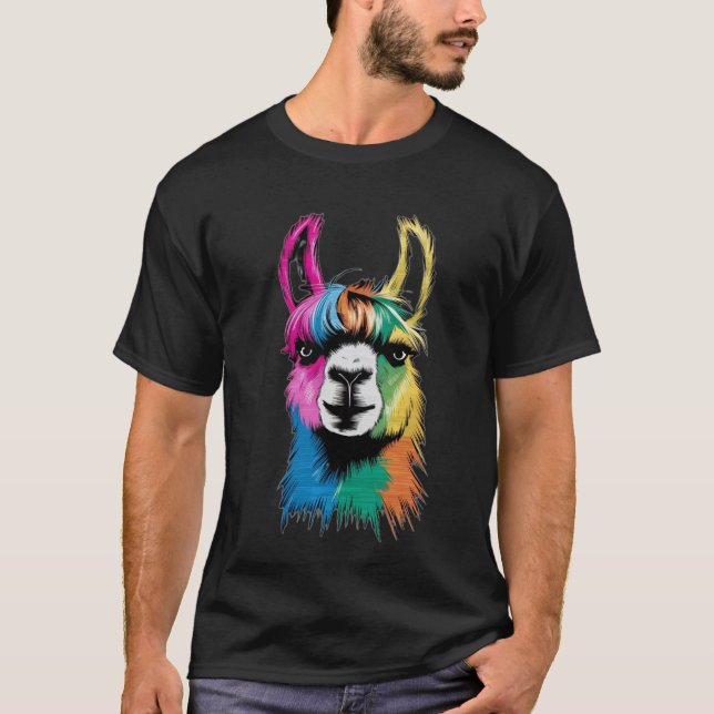 Camiseta Design de Cavalo Colorido (Frente)