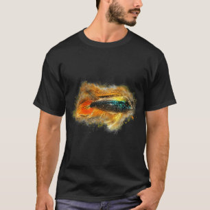 Camiseta Design de Cavalo-Marinho Abstrato
