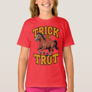 Camiseta Design de Cavalo Trot ou Travessura para Fãs de Eq