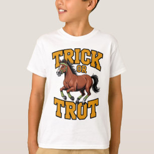 Camiseta Design de Cavalo Trot ou Travessura para Fãs de Eq