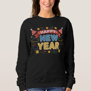 Camiseta Design de Celebração de Ano Novo Feliz