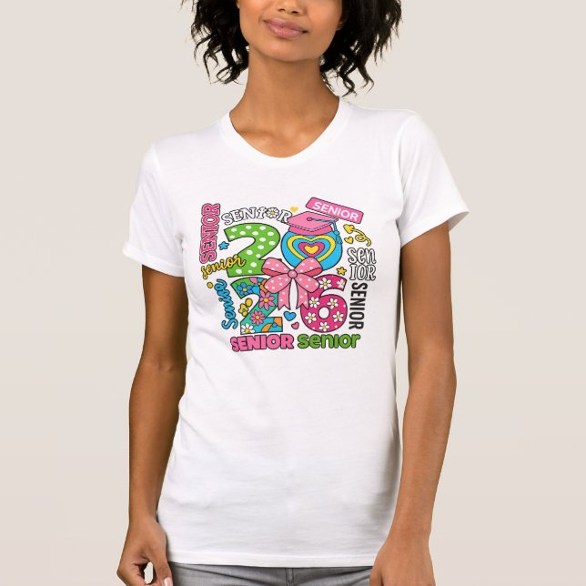 Camiseta Design de Celebração de Seniores Colorido (Frente)