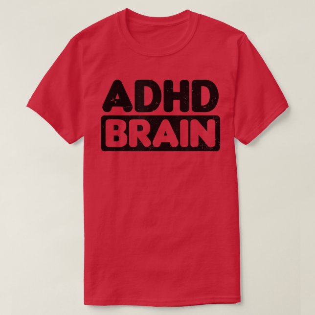 Camiseta Design de cérebro ADHD (Frente do Design)
