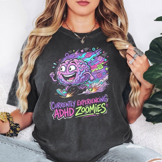 Camiseta Design de Cérebro Zoomies TDAH (Criador carregado)
