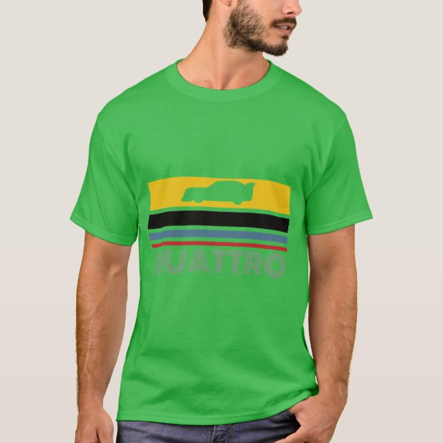 Camiseta Design de Chamada WRC do Grupo B Quattro (Frente)