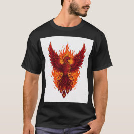 Camiseta Design de chamas de Phoenix majestoso | Bold Vetor