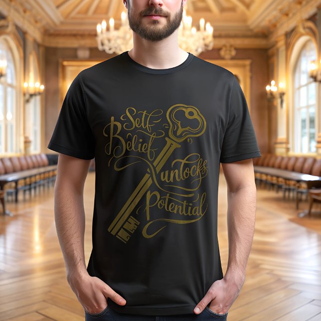 Camiseta Design de Chave Inspiradora | Autoconfiança (Criador carregado)