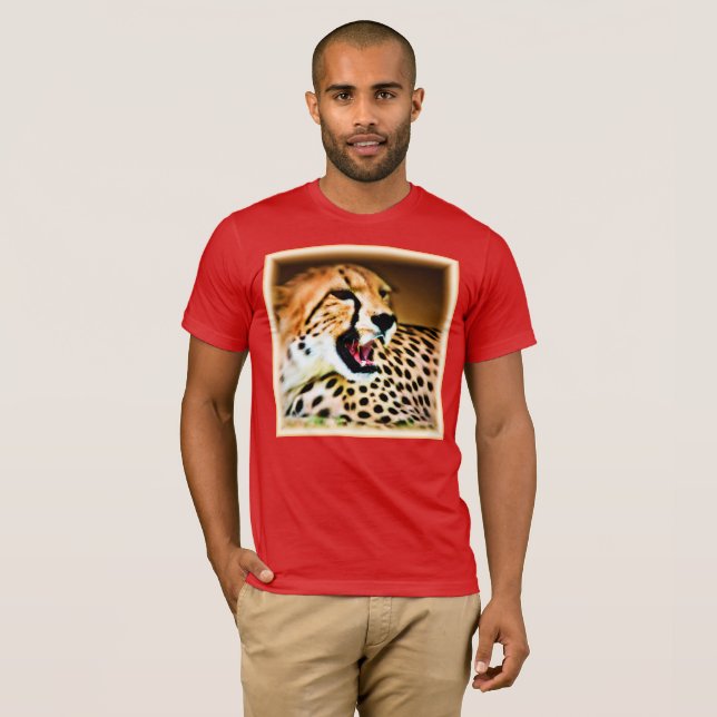 Camiseta "Design de Cheetah feroz e nojento". Comprar Agora (Frente Completa)