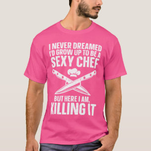 Camiseta Design de Chef Engraçado para Homens Mulheres Culi