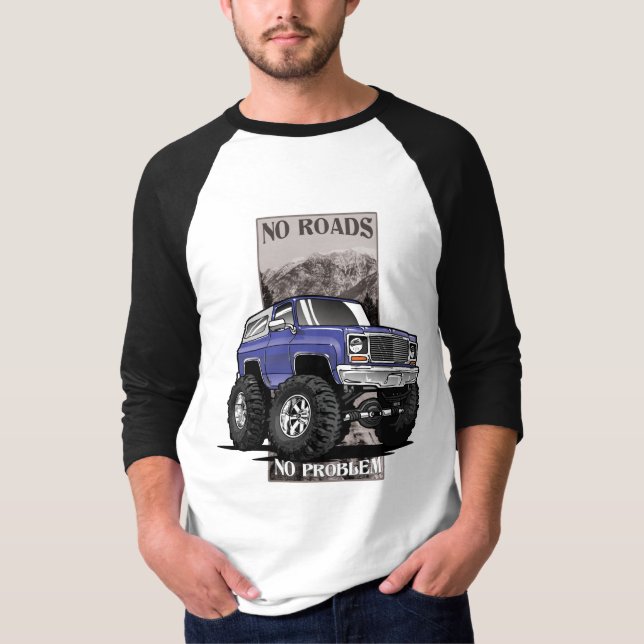 Camiseta Design de Chevy Blazer 'No Roads' de 1980 (Frente)