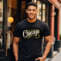 Design de Chicago em Dourado e Branco