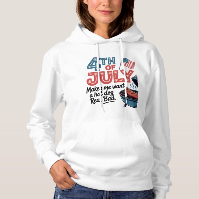 Camiseta design de CHURRASCO de cachorro quente em 4 de jul (Frente)