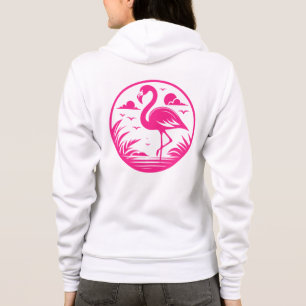 Camiseta Design de Círculo de Verão Flamingo Rosa-68730
