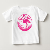 Design de Círculo de Verão Flamingo Rosa-68730