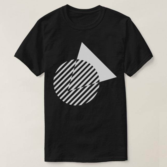 Camiseta design de círculo geométrico e de triângulo (Frente do Design)