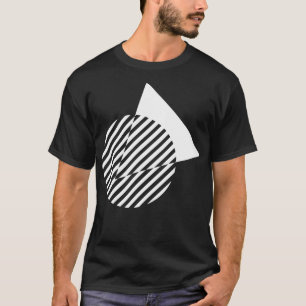 Camiseta design de círculo geométrico e de triângulo