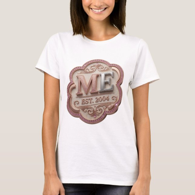Camiseta Design de Citação Artística Silver ME EST 2004 (Frente)