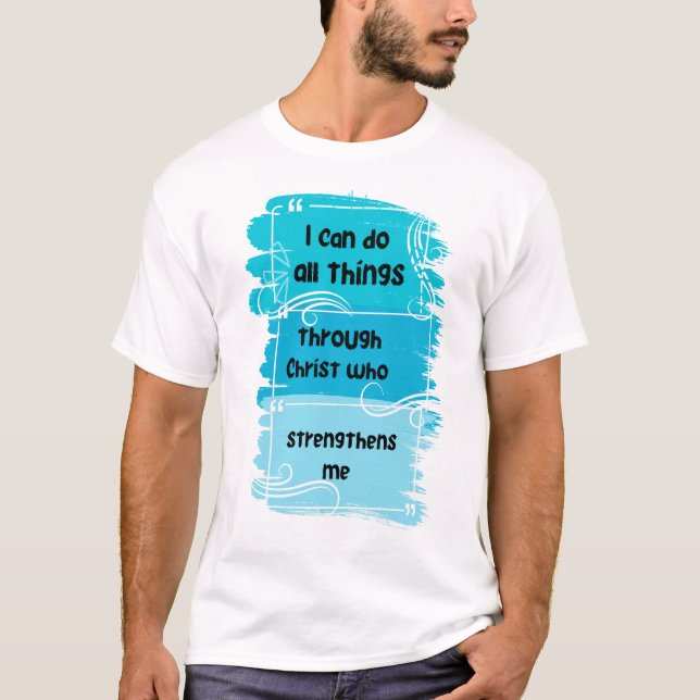Camiseta Design de citação cristã inspiradora - Philippians (Frente)