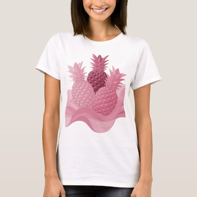 Camiseta Design de Citação de ABACAXIS ROSAS Limpos (Frente)
