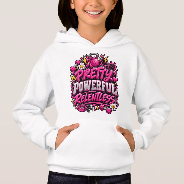 Camiseta Design de Citação de Academia Rosa Implacável Pode (Frente)