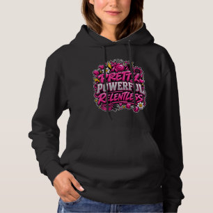 Camiseta Design de Citação de Academia Rosa Implacável Pode