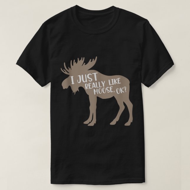 Camiseta Design de Citação de Amante de Alce Engraçado (Frente do Design)