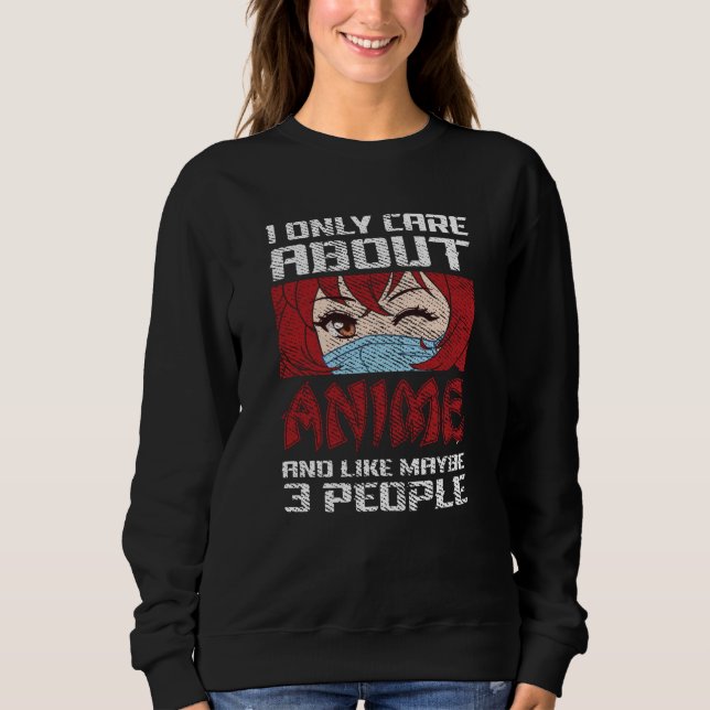 Camiseta Design de citação de animação | Eu só me importo c (Frente)