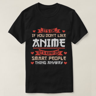 Camiseta Design de Citação de Anime Engraçado para Pessoas