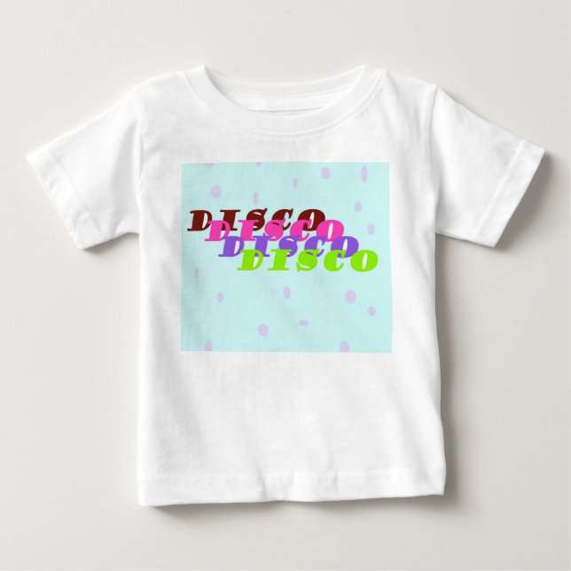Camiseta Design de Citação Disco com Cores Pastel Modernas (Frente)