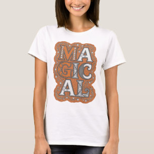 Camiseta Design de Citação MÁGICA Laranja Legal