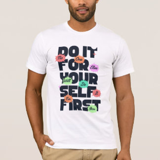Camiseta Design de Citação Motivacional para Mentalidade Po