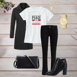 Camiseta Design de Citação Motivacional Paz Sobre Pressão
