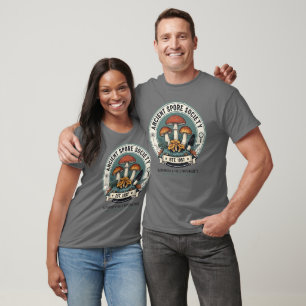 Camiseta Design de Clube de Micologia e Buscador de Cogumel