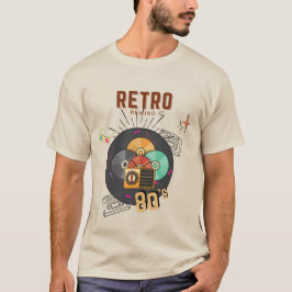 Camiseta Design de Cobrir de CD de música dos anos 80/90