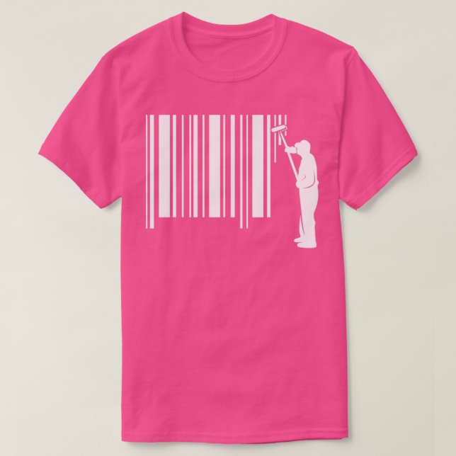 Camiseta Design de código de barras para pintores e verniza (Frente do Design)
