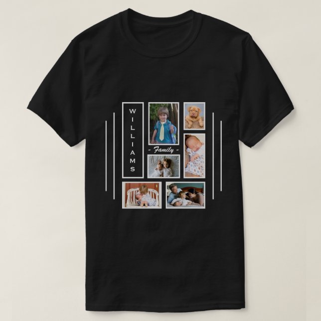 Camiseta Design de Colagem de Fotos Personalizada (Frente do Design)