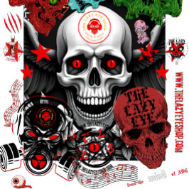 Camiseta Design de Colagem do Crânio