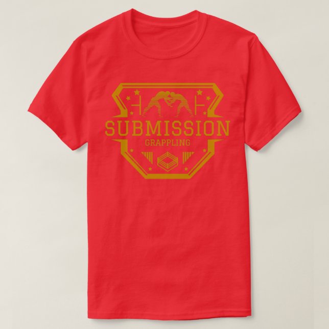 Camiseta Design de Combinação de Submissão ou Luta de Luta (Frente do Design)