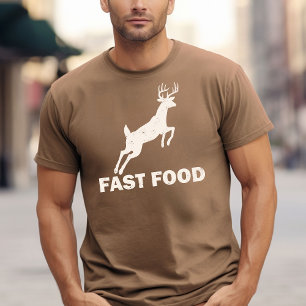 Camiseta Design de Comida rápida com uma imagem de um veado