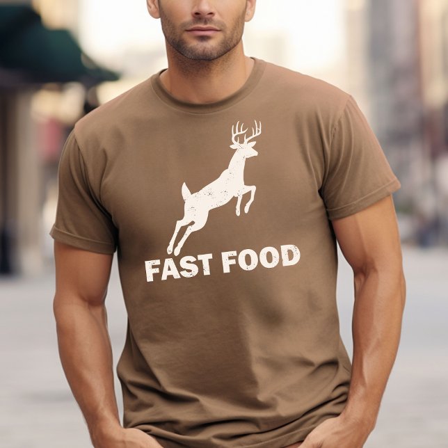 Camiseta Design de Comida rápida com uma imagem de um veado (Criador carregado)